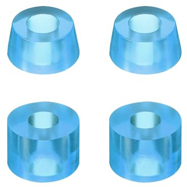 PATIKIL Skateboard Bushings, 90A PU Long-Board Truck Bushings Rebuild Kit for Skateboard Parts, Transparent Blue
