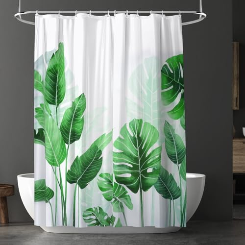 URAQT Cortina Ducha Strelitzia,180x200cm Cortina Baño Impermeable Antimoho