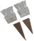 Lurrose 1 Set Cuneo D'ascia Per La Casa Cuneo Spaccalegna Cuneo Dell'ascia Cunei Bushcraft Accessorio Martello Accessori Per L'installazione Dell'ascia Ferro Da Stiro Argento 4 Pezzi