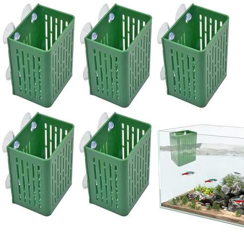 Vasi galleggianti per piante – 5 pezzi supporto per piante da acquario con ventose, coltivazione e acquaponica per vasche Betta, giardini acquatici, pothos, coltivazione acquatica