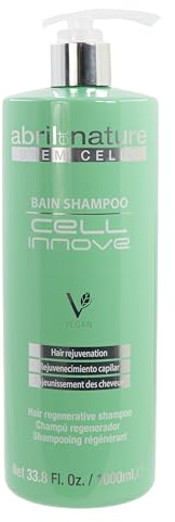 abril et nature - Cell Innove - Champú Capilar Profesional - Aspecto joven, sano y brillante - Tratamiento Capilar con Células Madre Vegetales - Regenera y Rejuvenece la Fibra Capilar - 1000 ml