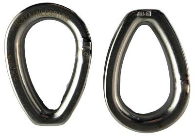 US STAINLESS 2 Pieces Stainless Steel 316 1/4 (6mm) Wire Rope Thimble Casting with Closed End Marine Grade for Rope Size 1/4