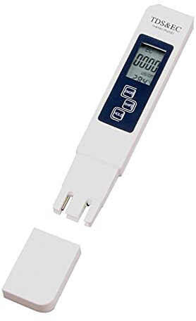 Bestgle Tester Digitale LCD per la Qualità Dell'acqua Misuratore TDS EC e Temperatura 3 in 1, 1 PPM Risoluzione, 2% Leggibilità, 0-9990 PPM Set, per Acqua Potabile / Piscina / Acquario / Piscina