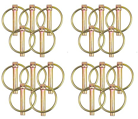 20 Pcs 3/16” Linch Pin, Lynch Pin Disconnect Snap Pin for Farm Tractors Trailers Trucks Mowers Boat Kayak Canoe Trolley Horsebox Pin Clips (20 Pieces)