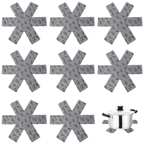 ZCSOWE Juego de 8 Salvamanteles de Tela no Tejidas, Protector de Olla, Sostenedor de Pote de Estera Antideslizante, Almohadillas Separadoras de Tela no Tejidas, para Aislamiento