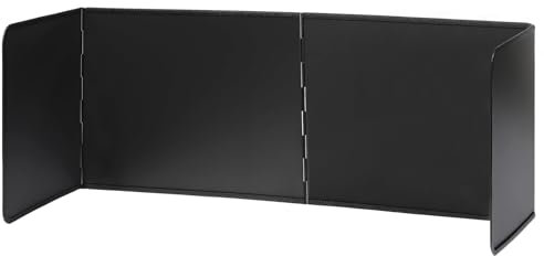 hicoosee Plaque Anti Projection Cuisine Pliable Protection D'écran Anti-éclaboussures, Cuisine Cuisson Plaque Baffle Facile à Nettoyer ustensiles de Cuisine, Noir-S