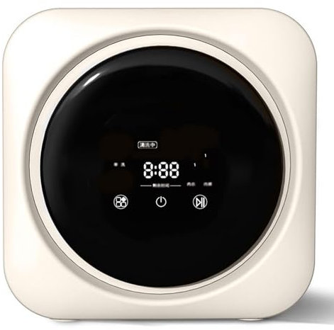 FJYAWEN Mini Machine à Laver Automatique 170w/3,5l, Lavage Et Séchage Intelligents à Rouleaux, Machine à Laver Murale/De Bureau Intégrée, Sèche-Linge Compact à Chargement Frontal