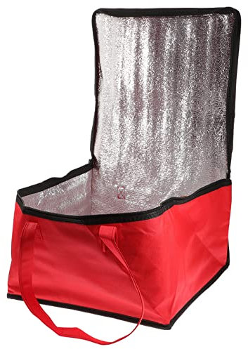 Hohopeti Isolierte Lunchbag Thermotasche Rot Langlebig Zum Warmhalten Von Bento Pizza Lebensmitteln Unterwegs