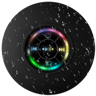 Radio de ducha AM/FM resistente al agua – Altavoz inalámbrico con ventosa | Blueoth 5.0, portátil, resistente al agua, ideal para baño, piscina, camping, ciclismo, senderismo y picnic