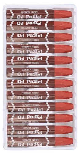 PATIKIL Pastels À L'huile Rougeâtre Marron, 36Pcs Crayons À L'huile Doux Pastels Vibrants Et Crémeux Fournitures Artistiques Pour Peinture Dessin Mélange Graffiti Pour Artistes Débutants