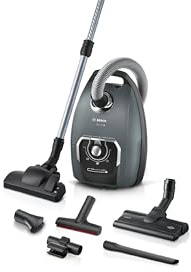 Bosch Aspirapolvere con sacchetto serie 8 BGL75XPRQ per chi soffre di allergie, filtro igienico, 10 anni di garanzia motore, ugello per pavimenti duri, bocchetta per tappezzeria XXL, cavo lungo