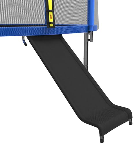 AIVEFEN Trampoline Slide Attachment, Universal Outdoor Slide for Kids to Climb Up,Trampoline Accessories & Replacement Parts,Fits 10 12 14 15 ft Trampoline Frame (Black)