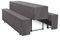 Hans-Textil-Shop Premium Hussen-Set Uni Polyester Halblang - Pflegeleicht, Bügelleicht und Langlebig (220x50 cm + 2X 220x25 cm, Grau)