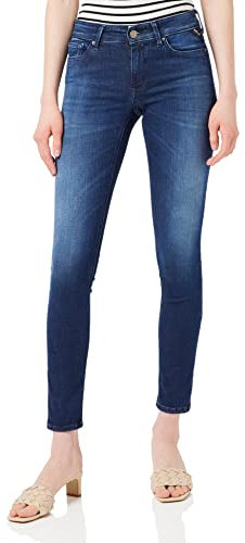 Replay Damen Jeans New Luz Skinny-Fit Hyperflex Hyper Cloud mit Stretch, Blau (Dark Blue 007), 30W / 30L