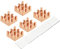 sourcing map Cobre Calor Disipador 6x6x3mm con Auto Adhesivo para IC Chipset Enfriador Paquete de 5