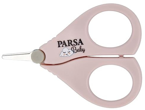 PARSA Beauty Baby Nagelschere (rosa) – Nagelschere für Fingernägel und Fußnägel – präzises und sanftes Schneiden der zarten Babynägel – Nail scissors – Fingernagelschere