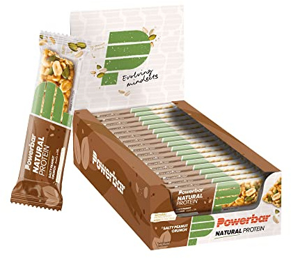 Powerbar Natural Protein Salty Peanut Crunch 18x40g - Veganer Protein Riegel + Natürliche Zutaten