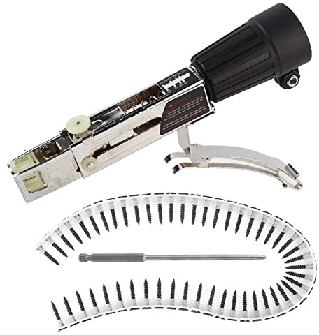 Pistolet à Vis pour Cloison Sèche, Ozgkee Pistolet à Vis Machine à Clouer à Chaîne Automatique Perceuse électrique Accessoire Matériel Outil de Travail du Bois Outils de