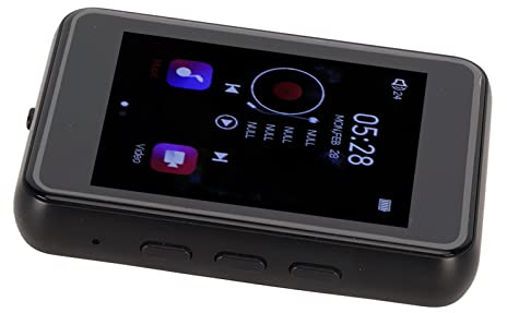 MP3-spelare, 2,4-tums Musikspelare med Pekskärm med Videouppspelning, Förlustfritt Ljud Bluetooth 5.0 FM-radioinspelare Inbyggd Högtalare MP4 MP5-musikspelare