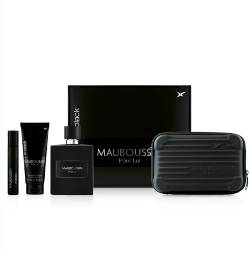 Mauboussin - Coffret Prestige Pour Lui In Black : Eau de Parfum 100ml, Gel Douche 75ml, Travel Spray 20ml & Sac Bandoulière