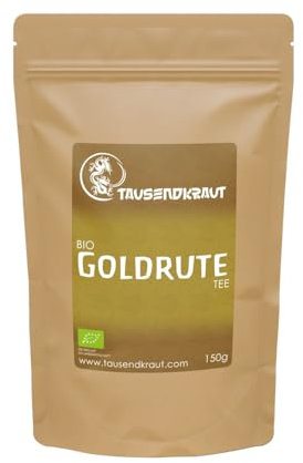Goldrutentee Bio 150g | Premium Goldrutenkraut aus kontrolliert biologischem Anbau | Wohltuender Tee aus der Gewöhnlichen Goldrute | Perfekt für Entspannung
