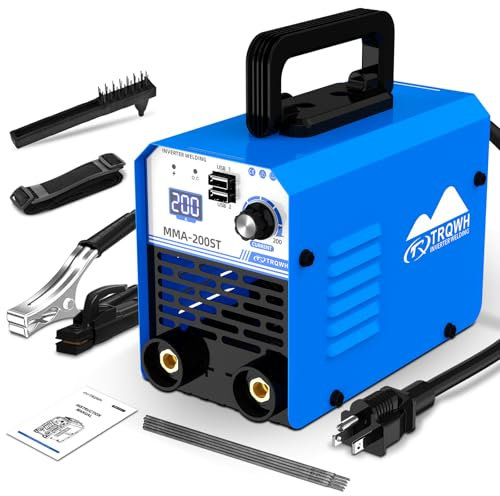 TRQWH Mini Welding Machine 220V 200A Stick Welder Machine Portable ARC Welder with IGBT Digital Display Hot Start for Beginners and Professionals Welder