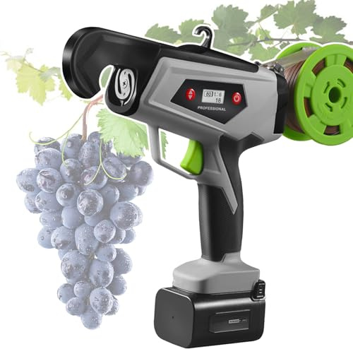 VNATWGOO Lieuse éLectrique RéGlable avec LED, Lieuse éTanche pour Vignes De Kiwis, Lieuse Rechargeable