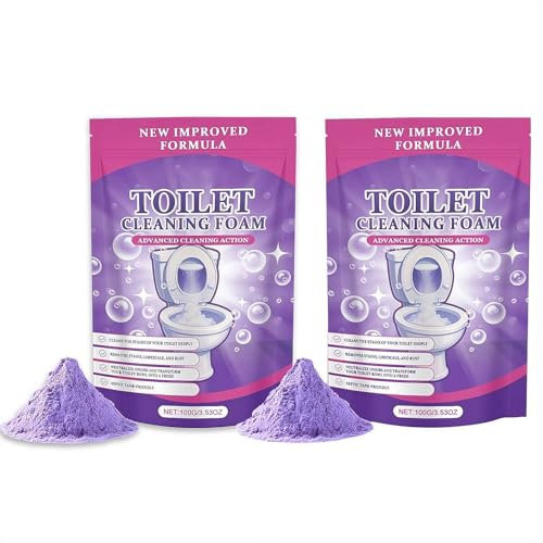 Detergente per WC, nuovo detergente per WC, potente smacchiatore con percarbonato di sodio e bicarbonato di sodio, profumo fresco, polvere miracolosa autoattivante per una pulizia profonda (200 g)