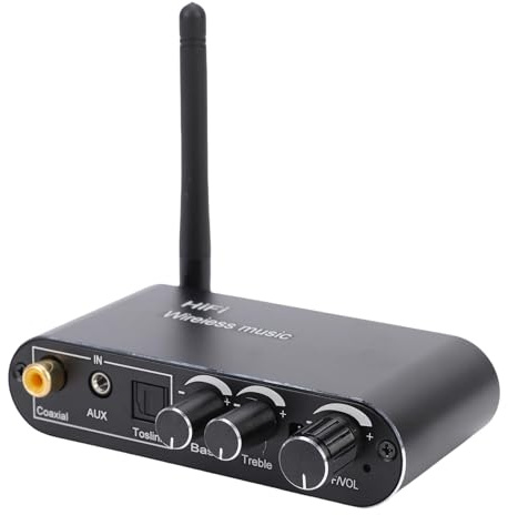Vikye DAC Digital Till Analog Audio Converter, 20m / 65.62ft Digital Audio Optisk Till AUX Optisk Koaxial med Bluetooth 5.1 för HDTV DVD
