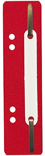 Exacompta - Réf. 426003B - Paquet de 250 fixe-dossiers à lamelle - Pour relier des documents perforés A4 - Double perforation 60 et 80 mm pour classeurs et classeurs à levier - Couleur rouge