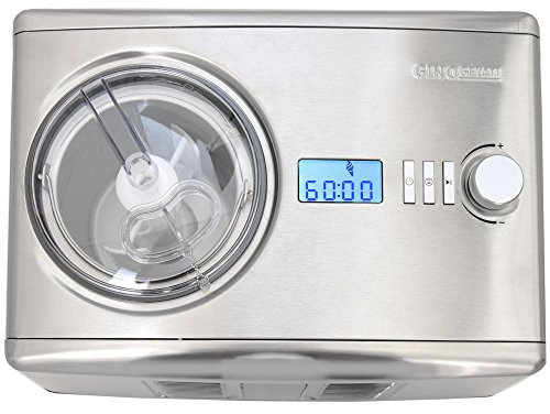 Digitale Edelstahl Eismaschine und Joghurt Bereiter mit Kompressor Gino Gelati IC-250W Helado