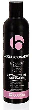 Bubbles 2-in-1 Hundeshampoo mit Hydro Keratin für langes Fell (250 ml)