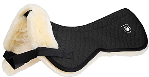 CHRIST in pelliccia di agnello sella cuscino Ultra con garrese alto, WB, plastica, nero, pelliccia di agnello naturale