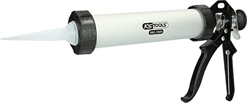 KS TOOLS 980.1000 Pistolet à silicone - pour cartouches 400 ml et poches - Noir/Blanc, Taille unique