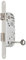 Vachette Einsteckschloss mit Schlüssel, Achse 40 mm, Kofferraum 135 mm, NF Level 2 – D25, wendbar ohne Demontage, Stulpe mit runden Enden – Innentür, Schlafzimmer, Büro – Weiß, Schließblech, 1