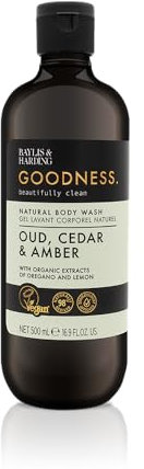 Baylis & Harding Goodness Oud, Cedar and Amber Body Wash, 500 ml