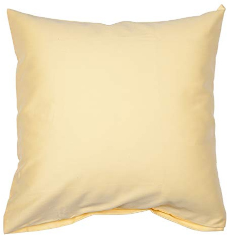 Traumschloss Mako-Satin Kissenbezug aus 100% gekämmter Mako-Baumwolle - hautsympathisch und atmungsaktiv, Farbe:gelb, Größe:80x80
