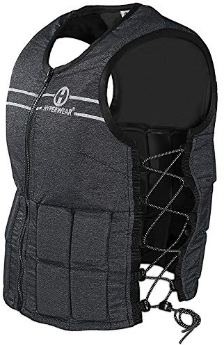Hyperwear Hyper Vest FIT Weighted Vest for Women Walking & Bone Health – Adjustable 10 lb USA Steel Weights, Machine Washable – Osteoporosis Exercise, No Chest Weights – Medium Size, Carbon Black