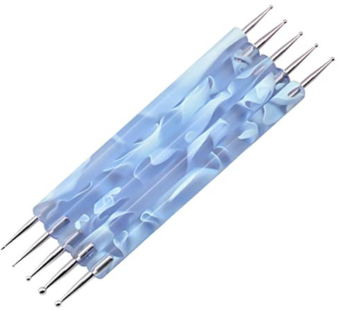 5 Stück Nagelpunkt-Stift, Nagel Dotting Pen Nail Art Tools Set für Nail-Art, Strasssteine, Punktarbeiten, Linien-Zeichnen