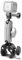 Action Cam - Supporto per moto, in alluminio, con doppia testa a sfera girevole a 360°, filettatura 1/4-20, per GoPro Hero 12 11 10 9 8 7 6 5 D-JI Osmotion Insta-360 X1 Go3 Go2
