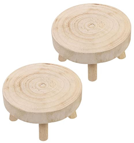 KONTONTY Supporto per Piante in Legno Naturale Supporto per Vasi di Fiori Porta Piante per Interni Porta Vasi da Giardino Bonsai E Succulente