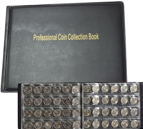 Album per Monete WSeltrium, 240 Tasche, 10x10x2 cm, Blu