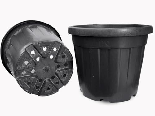 Tiesto Maceta Grande macetón Decorativa. 55 litros. Ø 46 x 40 Cm. Exterior para Plantas y arboles Grandes. Segura Garden. Plástico Resistente a los Rayos UV