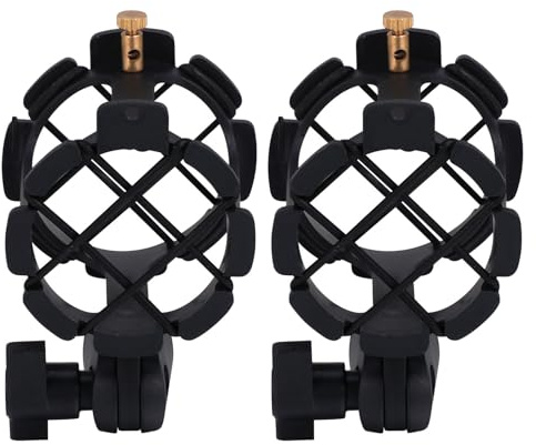 JOINPAYA 2 Soportes De Suspensión Para Micrófono De Estudio Antivibración De Condensador Color Negro