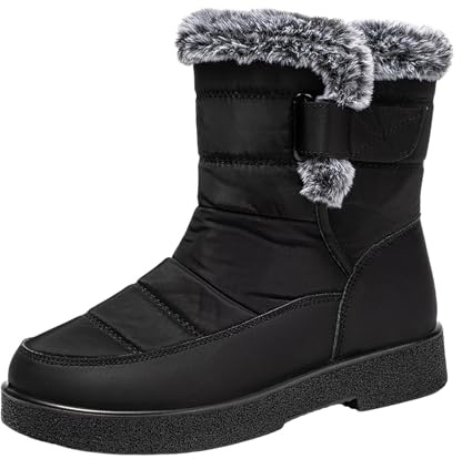 Botas De Mujer Women's Boots Botas de Nieve Impermeables para Invierno con Cremallera y cuñas Acolchadas diseñadas para Mantener los cálidos y cómodos en climas fríos