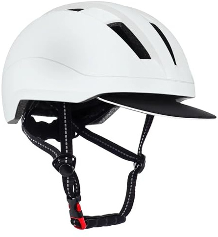 Casco de Equitación Casco de equitación Ajustable 57 a 62 cm for Hombres y Mujeres, Transpirable, Protector Corporal for Adultos(White)