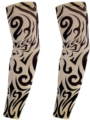 Nucelit Mangas de brazo de tatuaje populares para mujeres y hombres, accesorios para ciclismo, senderismo, uso diario, secado rápido, e, Talla única