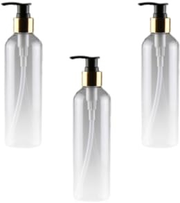Gogogmee Lot De 3 Flacons Pompe Noire Rechargeables En Pet 250 Ml Bouteilles ÉTanches Pour ÉMulsion Vaporisateur Portable Accessoires De Voyage Pour CosméTiques Et Soins