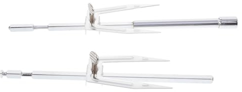 Toyvian Fourchette à Poulet Rôti en Acier Inoxydable Anti-rouille, Compatible Four et Friteuse à Air, Accessoire Barbecue Rotissoire pour Viande, Poisson, Cuisson Extérieure et Grillades