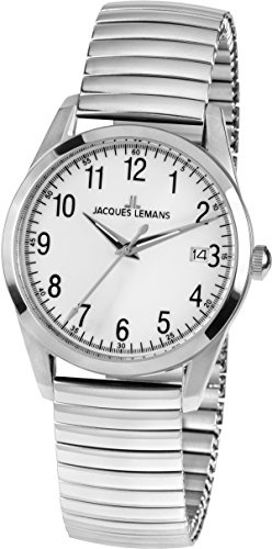 JACQUES LEMANS Herrenuhr Liverpool Metallband massiv Edelstahl 1-1769K